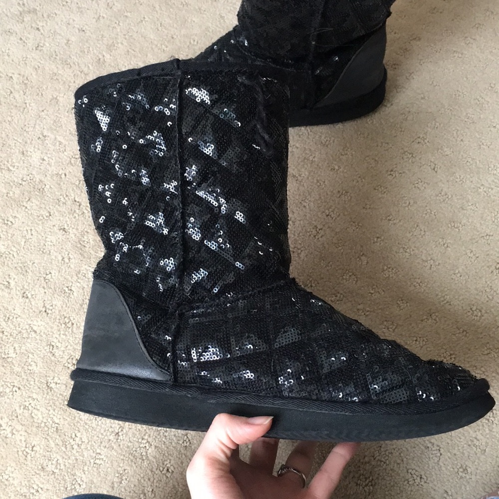 Sequin Black Ugg Boots